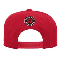 Casquette à visière plate et snapback Youth Outerstuff rouge avec logo des Raptors de Toronto