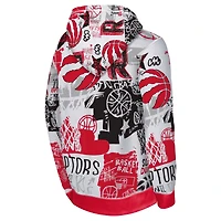 Youth White/Red Toronto Raptors Wild Style Pullover Hoodie