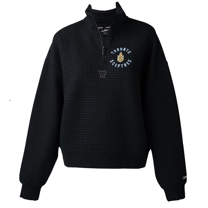 Women's Black Toronto Sceptres Quilted Half-Zip Jacket