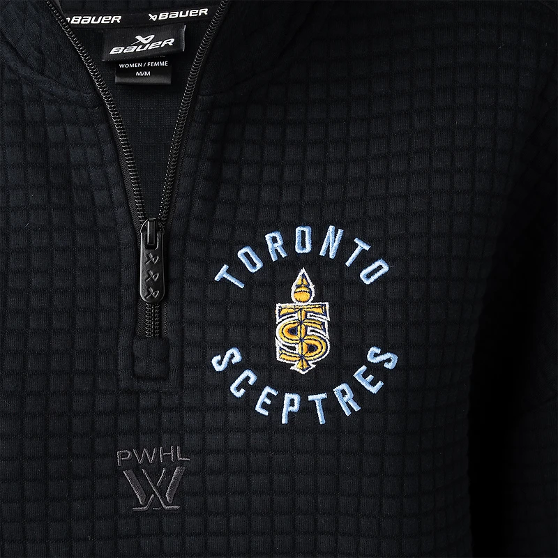 Women's Black Toronto Sceptres Quilted Half-Zip Jacket