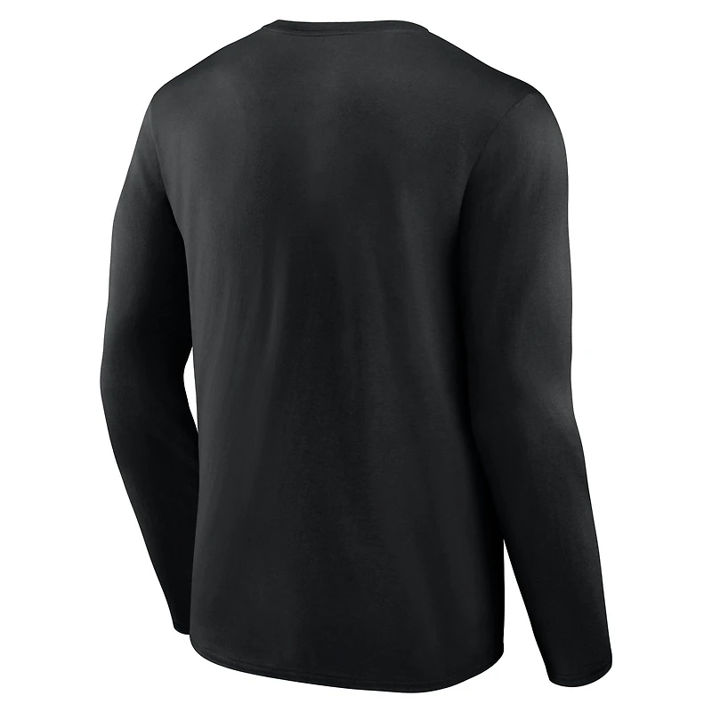 Men's Fanatics Black Toronto Tempo Primary Wordmark Long Sleeve T-Shirt