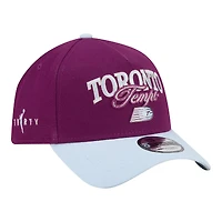 Men's New Era Bordeaux/Hydrogen Blue Toronto Tempo Tip-Off A-Frame 9FORTY Adjustable Hat