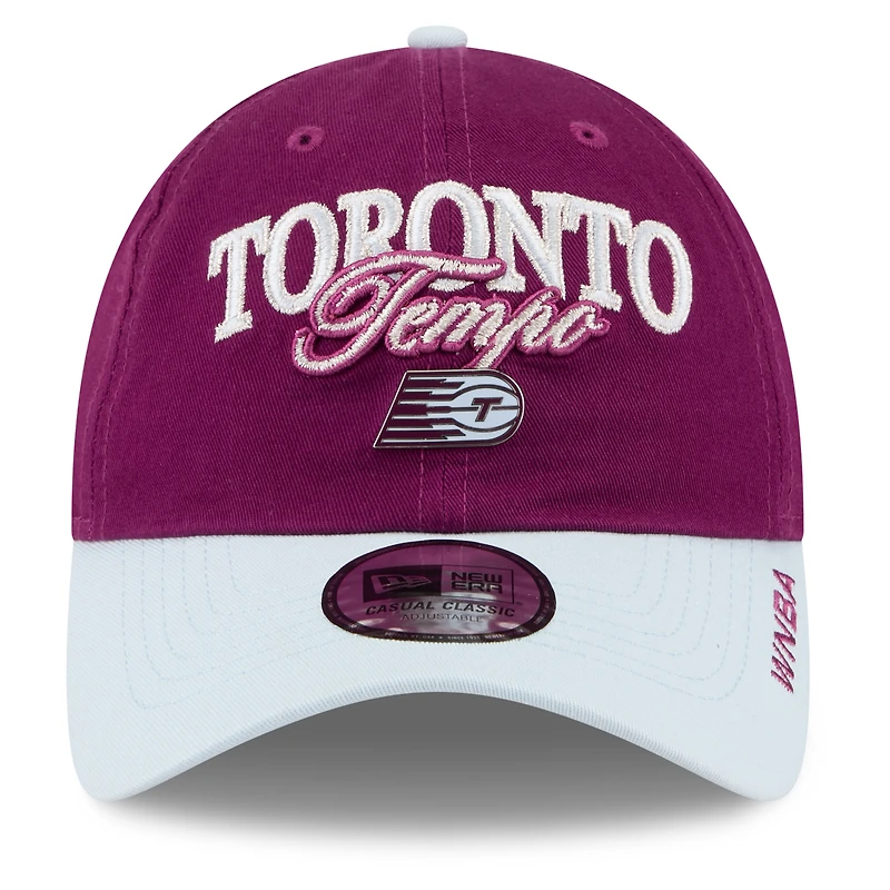 Men's New Era Bordeaux/Hydrogen Blue Toronto Tempo Tip-Off Casual Classic Adjustable Hat