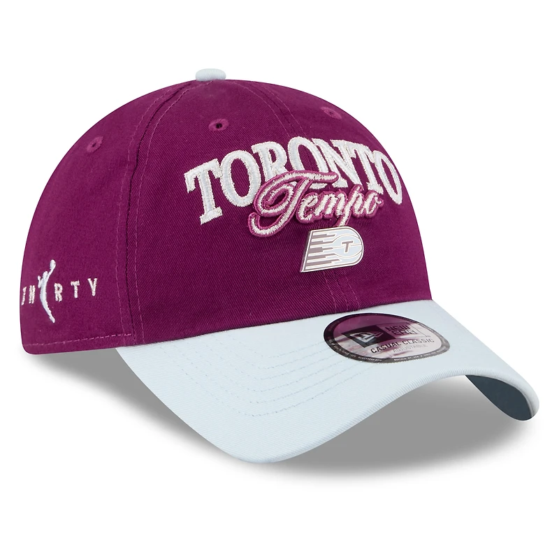 Men's New Era Bordeaux/Hydrogen Blue Toronto Tempo Tip-Off Casual Classic Adjustable Hat