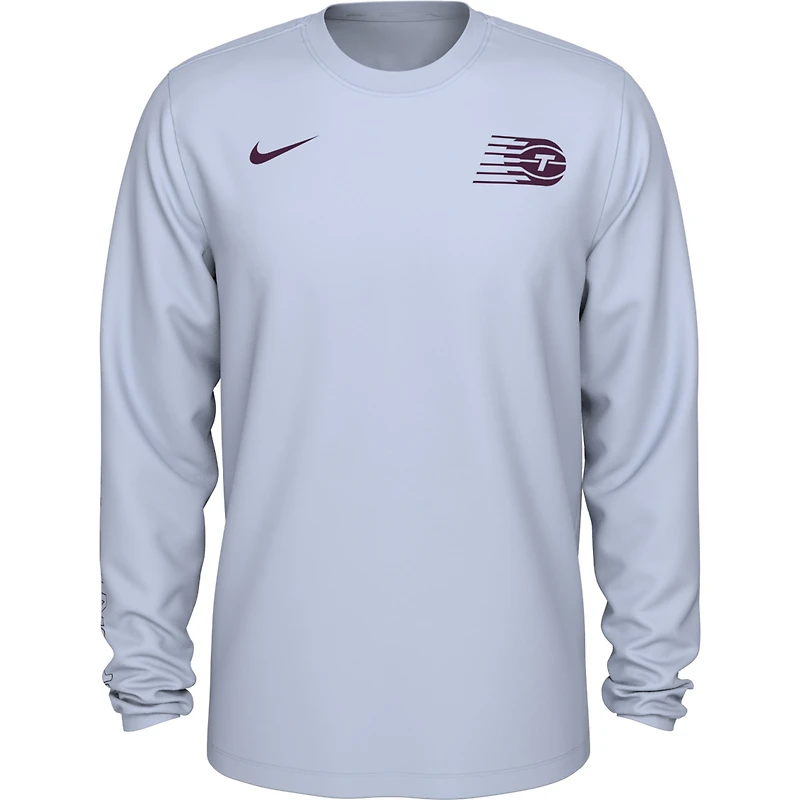 Men's Nike White Toronto Tempo Logo Long Sleeve T-Shirt