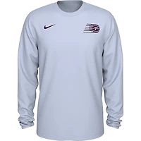 Men's Nike White Toronto Tempo Logo Long Sleeve T-Shirt