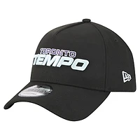 Casquette ajustable unisexe New Era noire Toronto Tempo Core Logo A-Frame 9FORTY