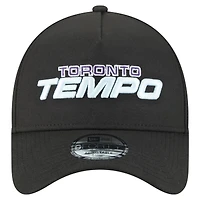 Unisex New Era  Black Toronto Tempo Core Logo A-Frame 9FORTY Adjustable Hat