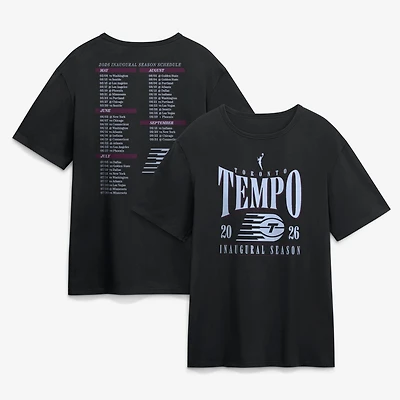 T-shirt unisexe Fanatics Black Toronto Tempo 2026 Saison inaugurale Héritage