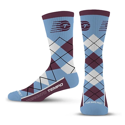 Unisex For Bare Feet Toronto Tempo Argyle Fyre Crew Socks