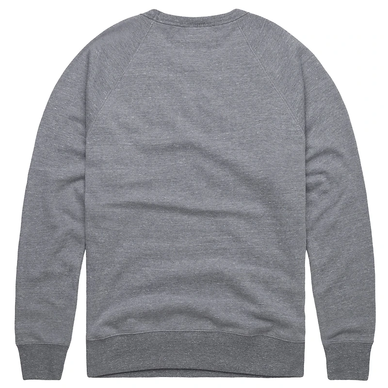 Unisex Homage Gray Toronto Tempo Logo Tri-Blend Pullover Sweatshirt