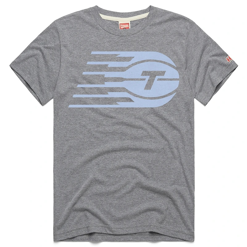 Unisex Homage Gray Toronto Tempo Tri-Blend Logo T-Shirt