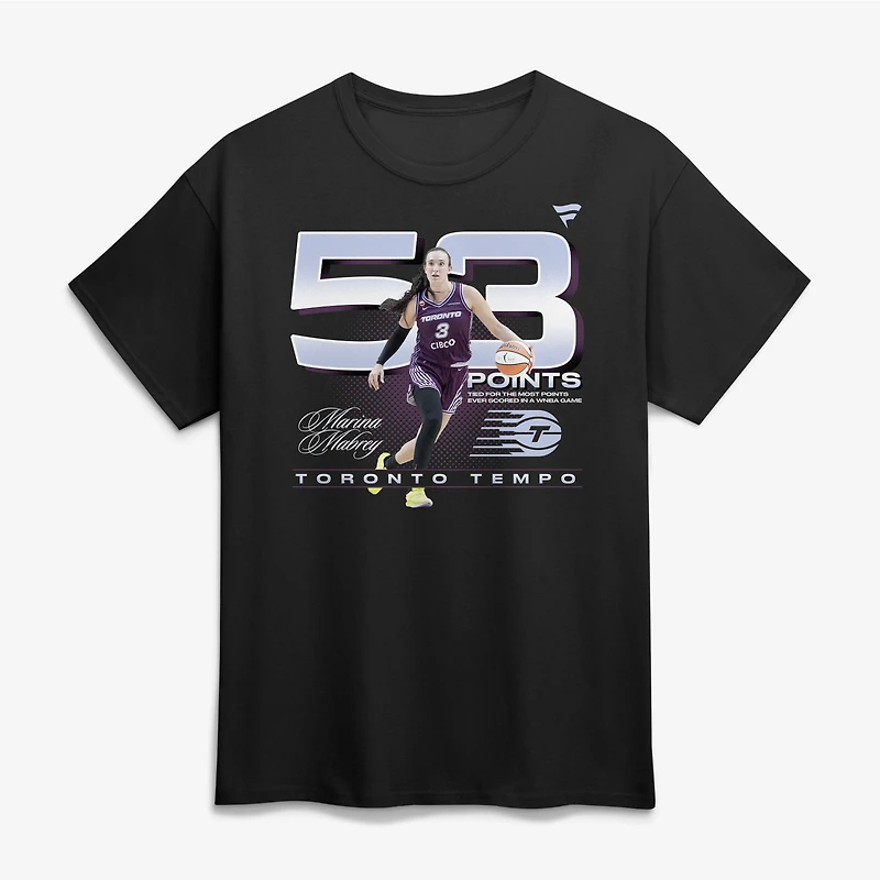 Unisex Marina Mabrey Black Toronto Tempo Milestone T-Shirt
