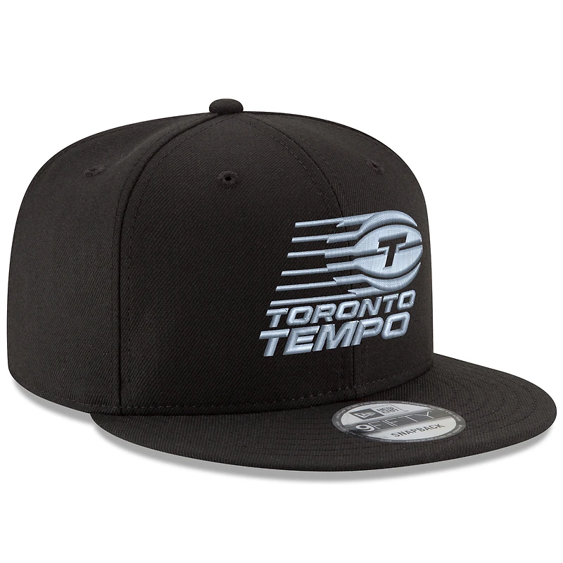 Unisex New Era Black Toronto Tempo Basketball Wordmark 9FIFTY Snapback Hat