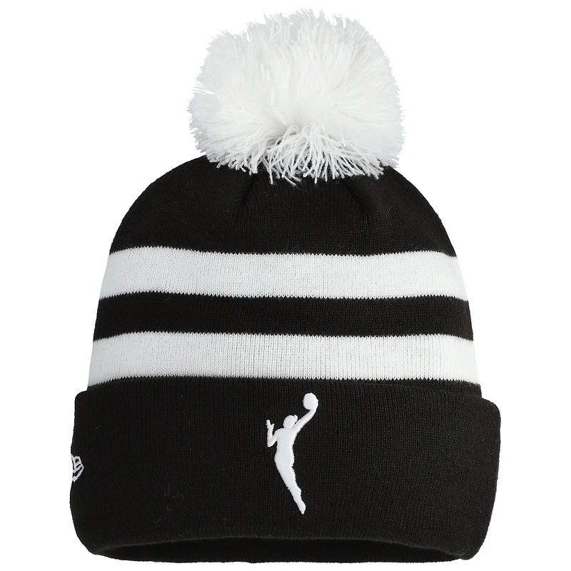 Bonnet unisexe en tricot à revers Toronto Tempo Core noir New Era avec pompon