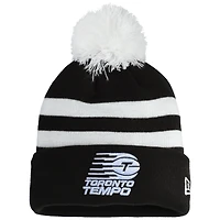 Unisex New Era Black Toronto Tempo Core Cuffed Knit Hat with Pom