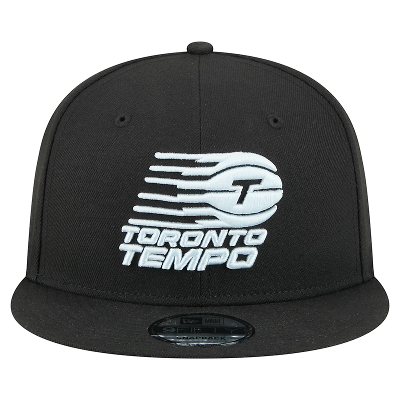 Casquette unisexe New Era noire Toronto Tempo Core avec logo 9FIFTY à pression