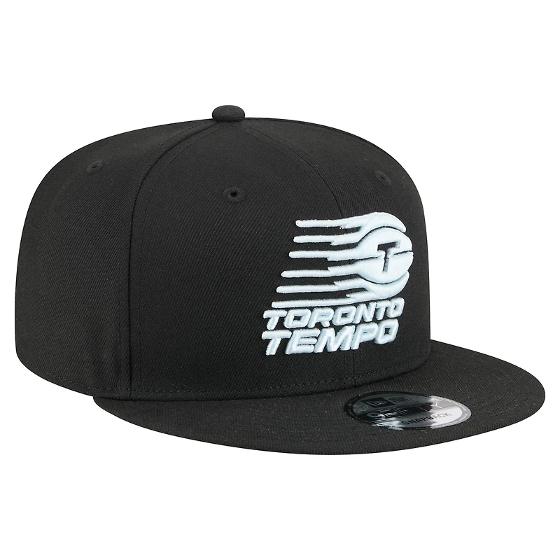 Casquette unisexe New Era noire Toronto Tempo Core avec logo 9FIFTY à pression