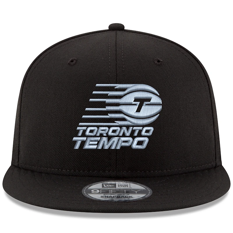 Casquette à visière ajustable unisexe New Era Toronto Tempo Lock Up 9FIFTY noire