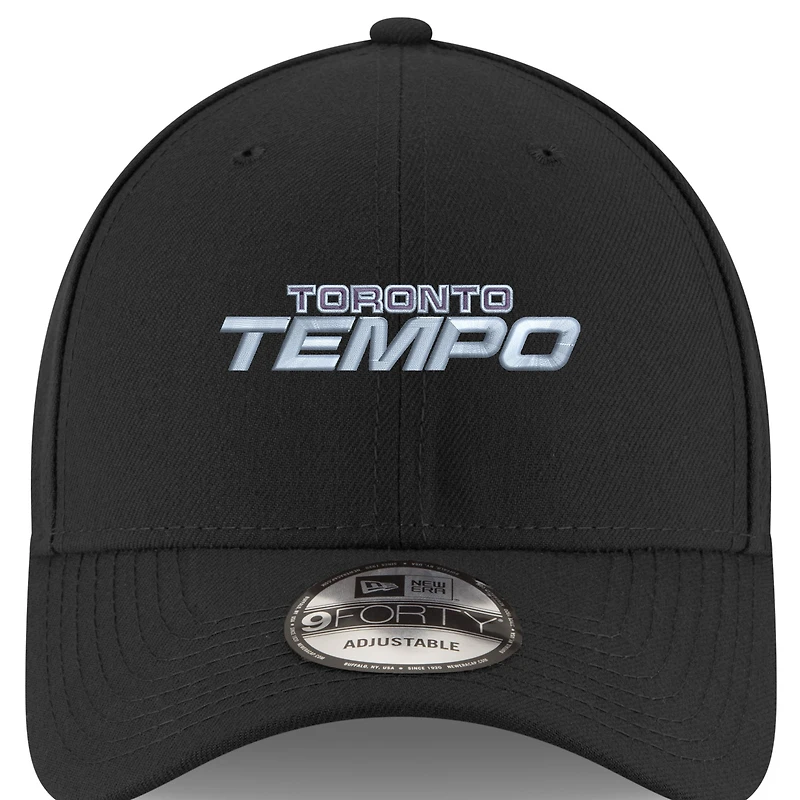 Unisex New Era Black Toronto Tempo Wordmark 9FORTY Adjustable Hat