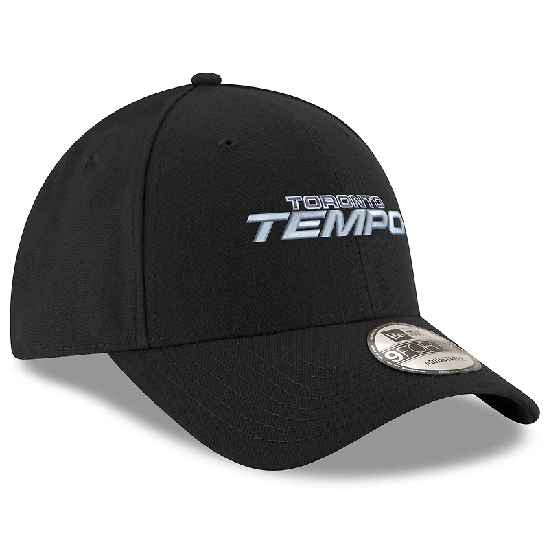 Unisex New Era Black Toronto Tempo Wordmark 9FORTY Adjustable Hat
