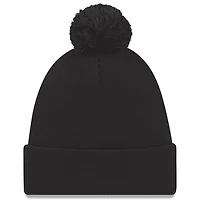 Bonnet unisexe en tricot à revers avec pompon Toronto Tempo noir New Era