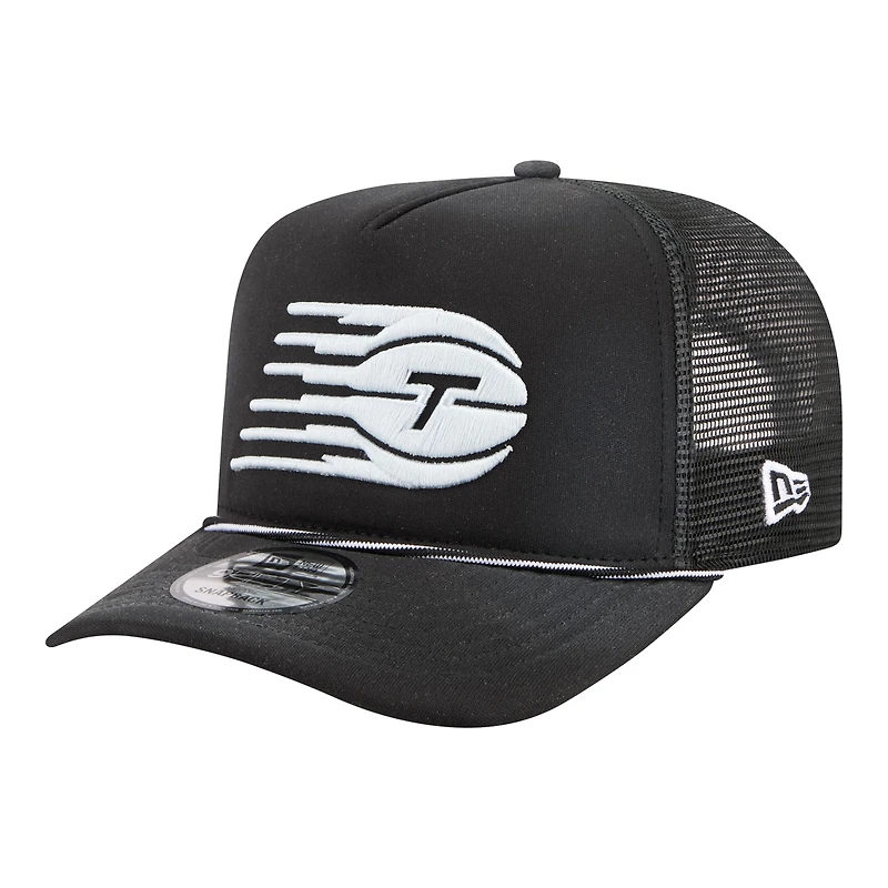 Unisex New Era Black Toronto Tempo Worn Foam Front 9FIFTY A-Frame Trucker Rope Snapback Hat