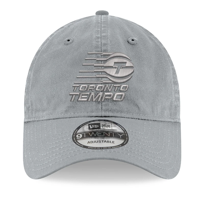 Casquette ajustable unisexe New Era grise Toronto Tempo Core Tonal 9TWENTY