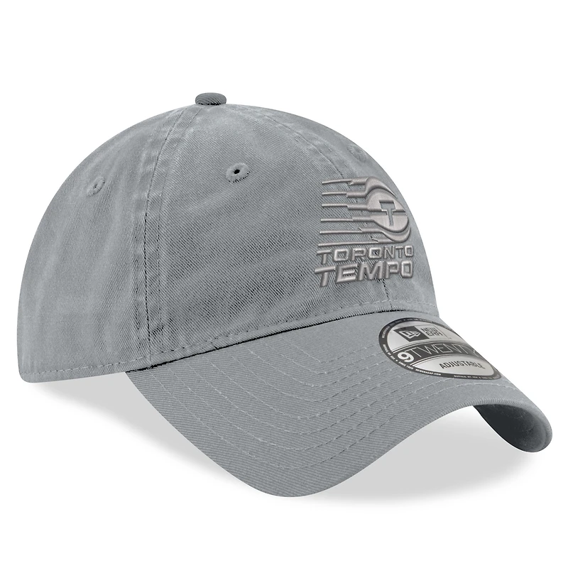 Casquette ajustable unisexe New Era grise Toronto Tempo Core Tonal 9TWENTY