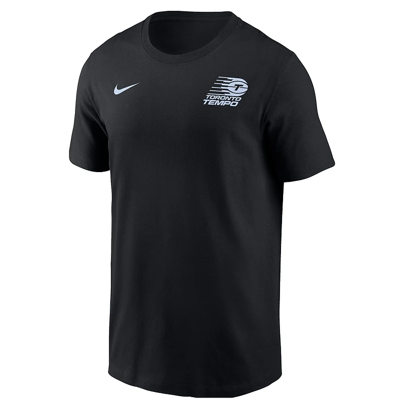 T-shirt unisexe Nike noir avec logo Toronto Tempo