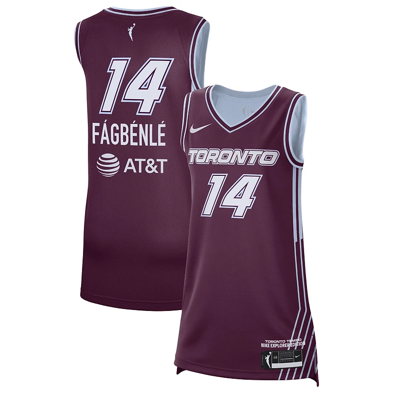 Unisex Nike Temi Fágbénlé Bordeaux Toronto Tempo Victory Jersey - Explorer Edition