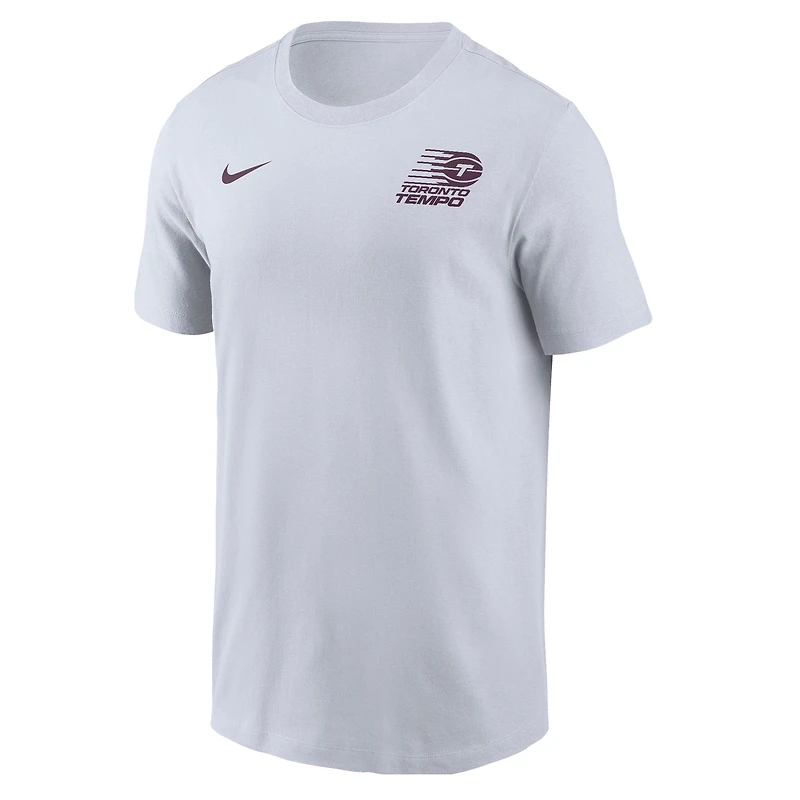 T-shirt unisexe Nike blanc avec logo Toronto Tempo