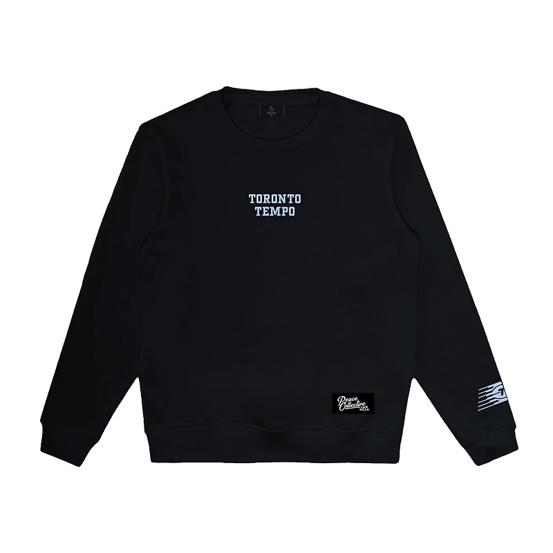 Unisex Peace Collective Black Toronto Tempo Spirit Crewneck