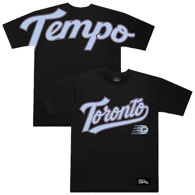 T-shirt unisexe Peace Collective Black Toronto Tempo Spirit Heavyweight