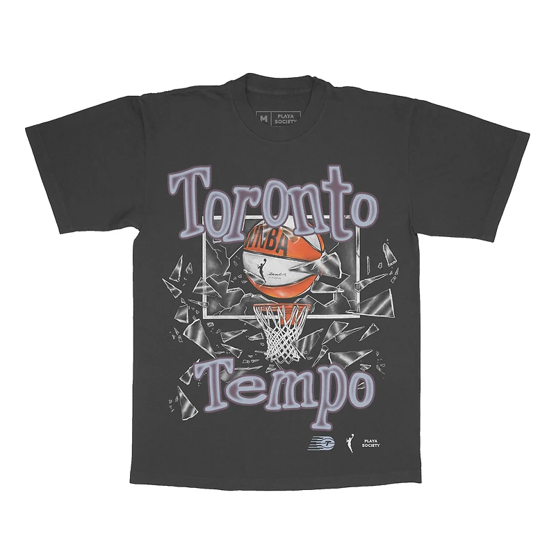 Unisex Playa Society Black Toronto Tempo Shattered Glass T-Shirt