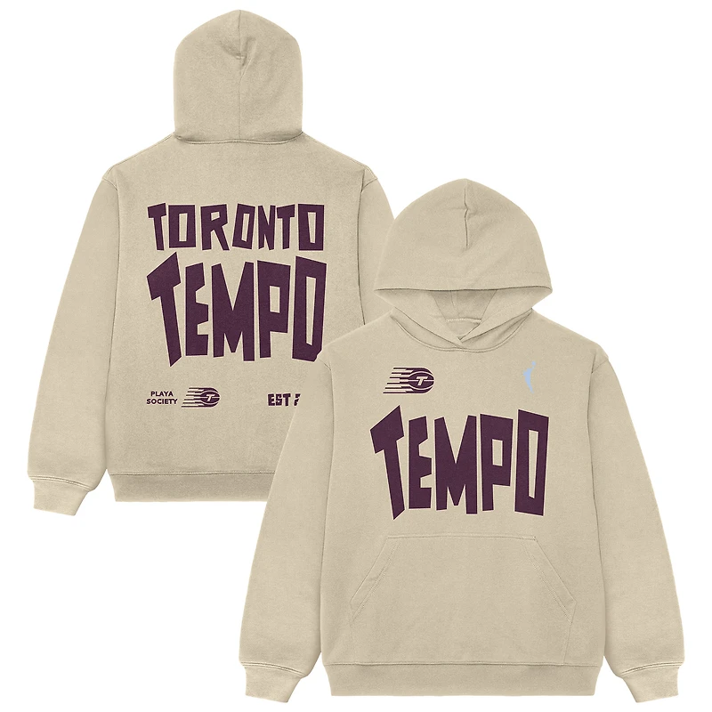Sweat à capuche unisexe Playa Society Oatmeal Toronto Tempo Established