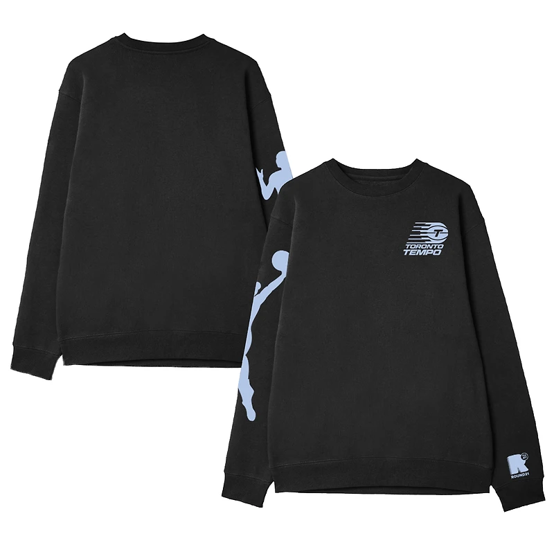 Unisex round21 Black Toronto Tempo Logo Pullover Sweatshirt