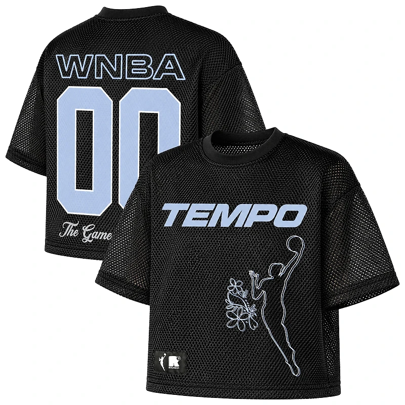 Unisex round21 Black Toronto Tempo Oversized Sporty Mesh Top