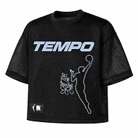 Unisex round21  Black Toronto Tempo Oversized Sporty Mesh Top