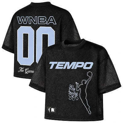 Unisex round21  Black Toronto Tempo Oversized Sporty Mesh Top