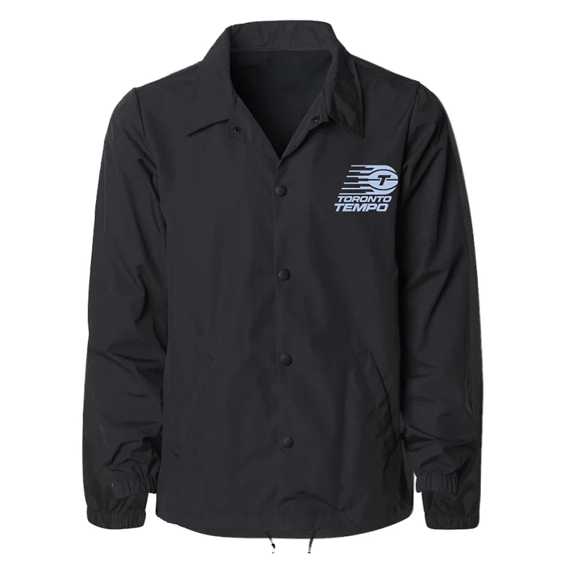 Veste unisexe noire Toronto Tempo Sideline à boutons-pression round21