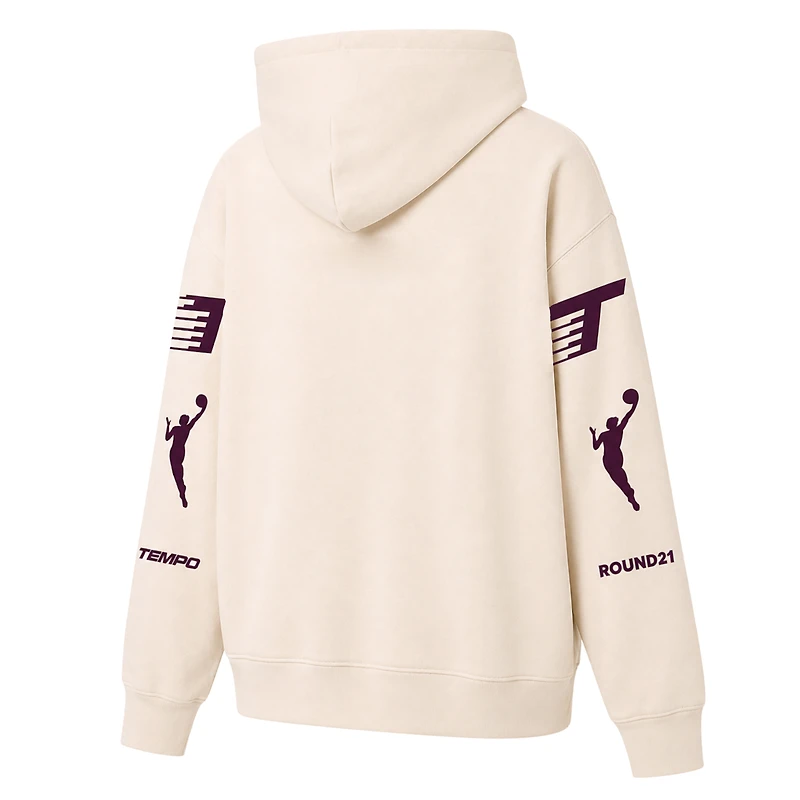 Sweat à capuche unisexe round21 crème Toronto Tempo Logo
