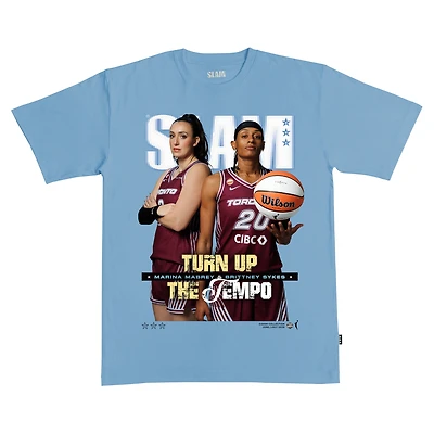 Unisex SLAM Brittney Sykes & Marina Mabrey Hydrogen Blue Toronto Tempo Cover T-Shirt