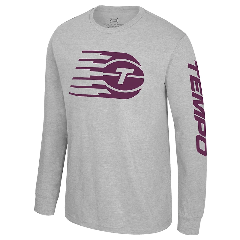 T-shirt unisexe à manches longues Stadium Essentials gris chiné Toronto Tempo Origins