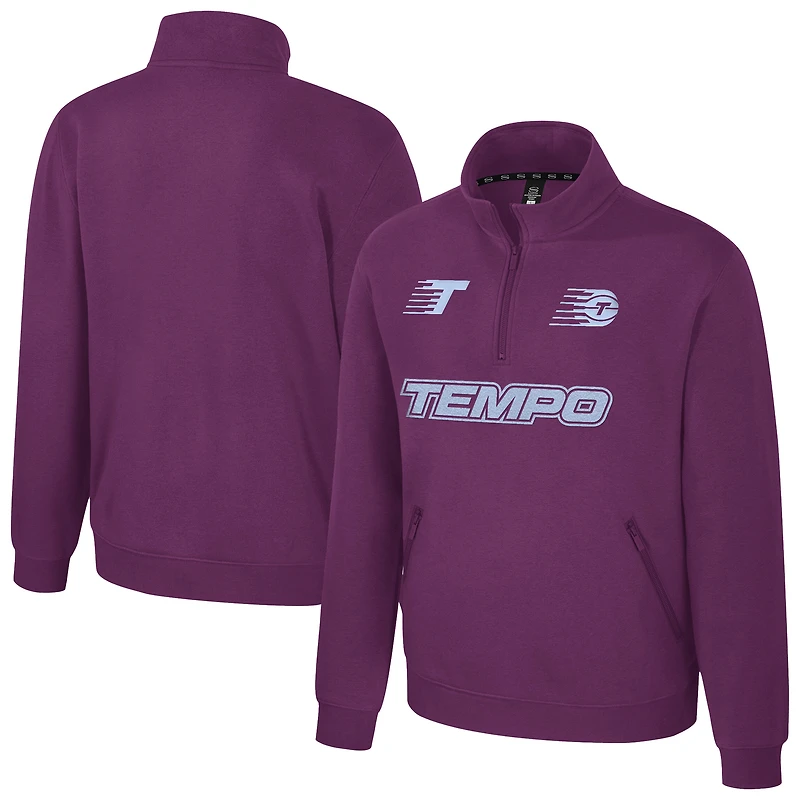 Veste unisexe Stadium Essentials violette Toronto Tempo First Team Trainer à quart de zip