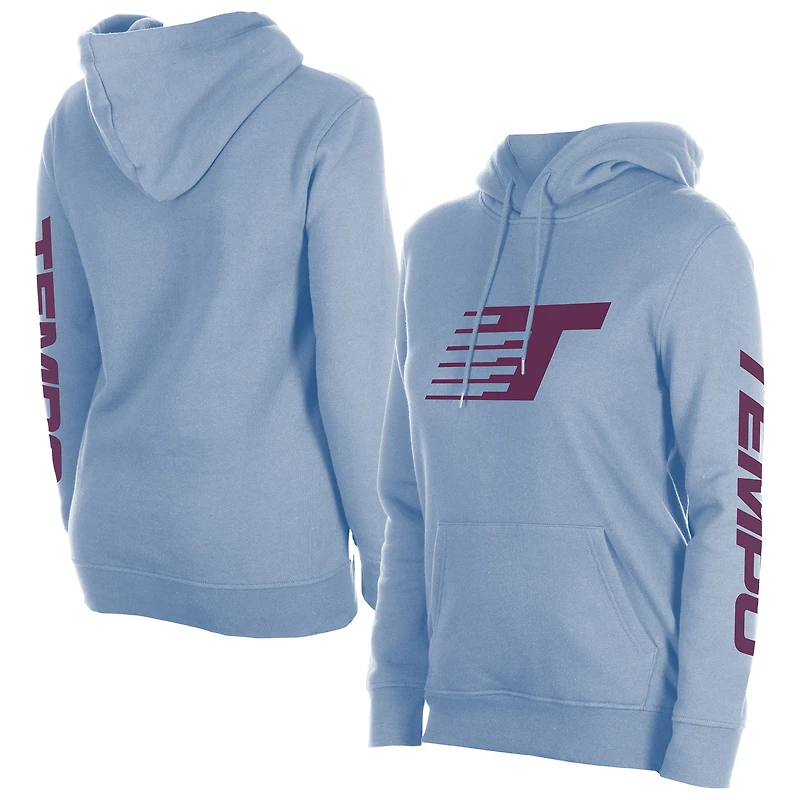 Sweat à capuche bleu clair Toronto Tempo avec logo de l'équipe New Era pour femme