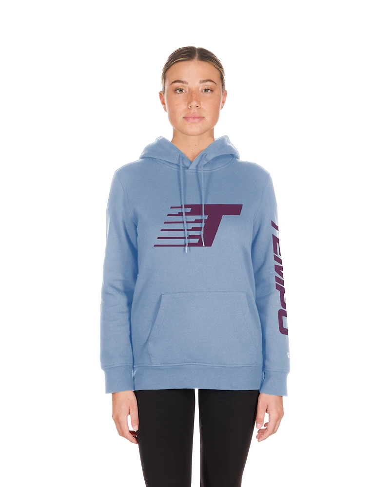 Sweat à capuche bleu clair Toronto Tempo avec logo de l'équipe New Era pour femme