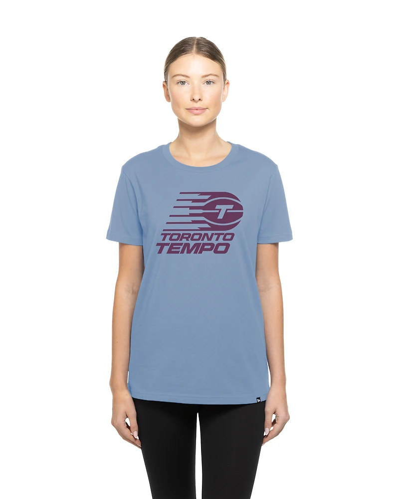 T-shirt bleu clair Toronto Tempo Team New Era pour femme