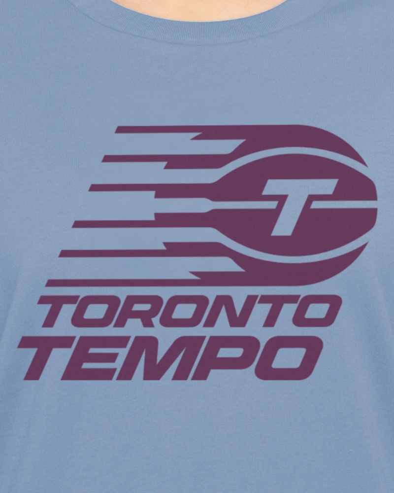 T-shirt bleu clair Toronto Tempo Team New Era pour femme