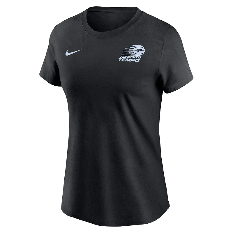 T-shirt Nike noir avec logo Toronto Tempo pour femme